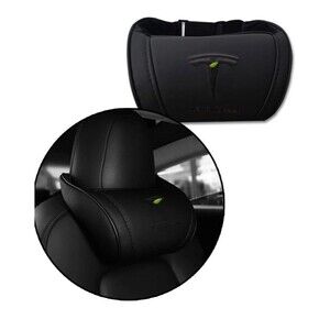 Tesla Model S X 3 Y & Cybertruck Car Headrest Neck Pillow Memory Foam Solid BLK